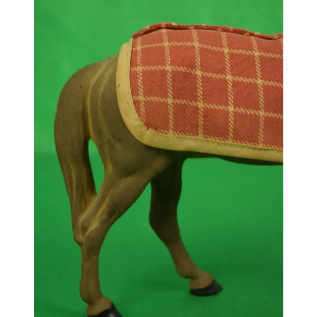 Lead Horse W/ Tattersall Blanket Figurine For Sale - Image 9 of 11