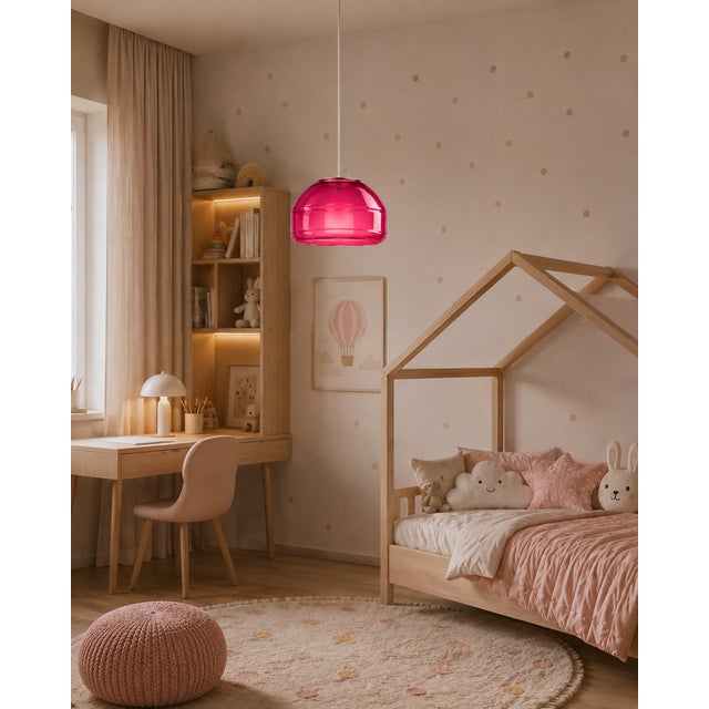 Rose Blown Glass Pendant Light by Artem Zakharchenko-Halytskyi For Sale - Image 4 of 5