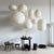 Japanese-Style Teardrop-Shaped Pendant Light in Rattan and Natural Linen, 1980s For Sale - Image 9 of 18