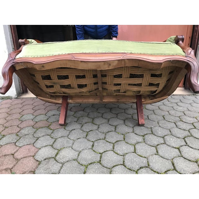 Antique Mahogany Sofa in Green For Sale - Image 14 of 18