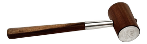 Modern Teak Gavel with Silver-Plated Details, Sweden, 1960s
