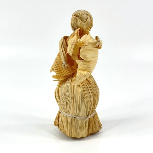 African Early 20th Century Corn Husk Angel Figurine For Sale - Image 3 of 6