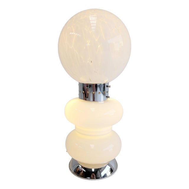 Italian Space Age Floor Lamp in Murano Glass, 1970s For Sale