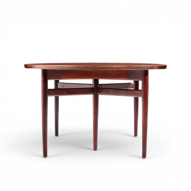 Sibast Furniture Arne Vodder for Sibast Mid Century Danish Rosewood Expanding Oval Dining Table With 2 Leaves For Sale - Image 4 of 13