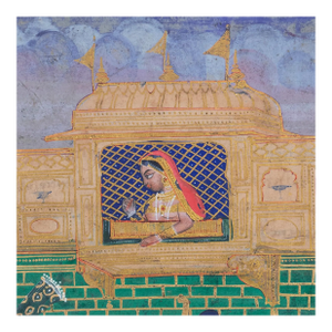 'Stately Pleasure Dome', 18th Century Mughal School, South-East Asian, Concubines, Fine Gilding