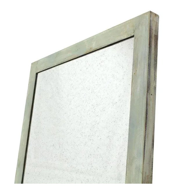 Thick and heavy gage patinated steel nicely welded together to form perfect solid and stylish mirror frame. Measures: 84"...