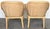 Pair of Karl Rausch for Baker "Linea Cara" Split-Reed Rattan & Leather Armchairs For Sale - Image 14 of 17