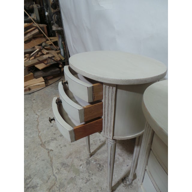 Gustavian Style Unique 3 Drawer Nightstands For Sale In Miami - Image 6 of 11