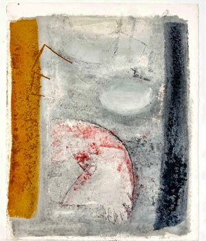 John Walker, Large 3D Cast Paper Abstract Oil Monoprint Unique Monotype Painting John Walker, 1991