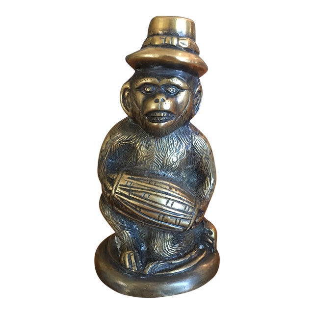 Vintage Solid Brass Monkey Chairish