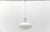 Lovely white glass ceiling lamp by peill & putzler, 1960s the cable length with lamp is 110 cm in total, adjustable down...