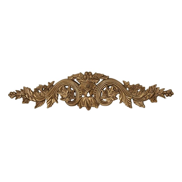 Antique Gold Decorative Door Topper or Wall Medallion For Sale