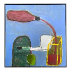 Conversations I Don't Recall, Large Contemporary Abstract Painting, Framed, Guy Lyman
