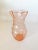 Pink Vintage Blush Pink Murano Bubble Ruffle Edge Hand Blown Glass Swirl Vase For Sale - Image 8 of 11