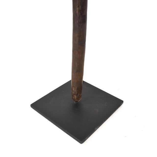 Early 20th Century Zulu Knobkerrie Carved Walking Stick on Custom Base South Africa For Sale - Image 4 of 8