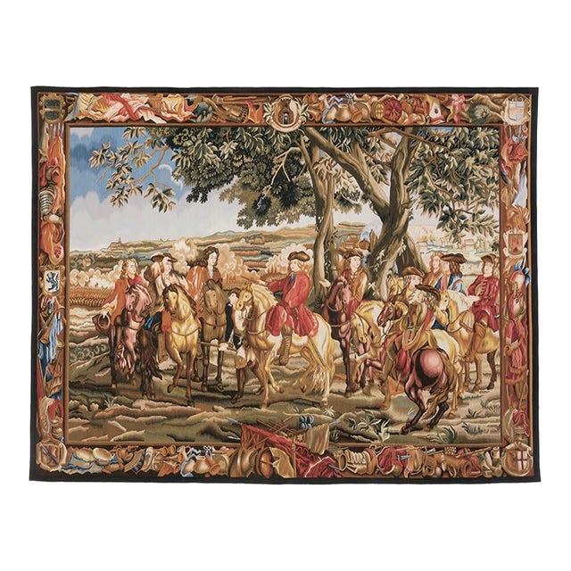 Battle of Blenheim Handwoven Tapestry - 203 X 260 Cm (6'8" X 8'7") - Requires Rod Size 6 For Sale