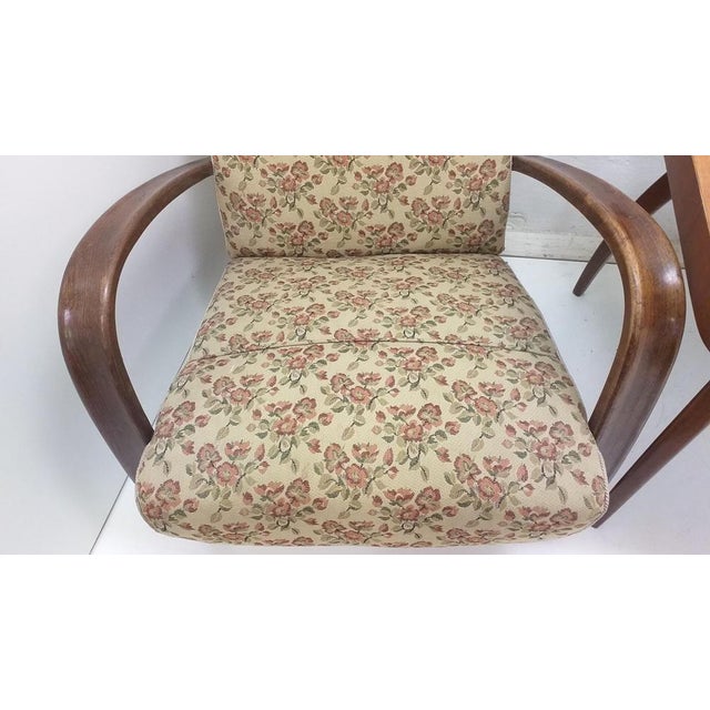 H 269 Jindřich Halabala Armchairs and Spider Table, Former Czechoslovakia, 1960s, Set of 3 For Sale - Image 6 of 18