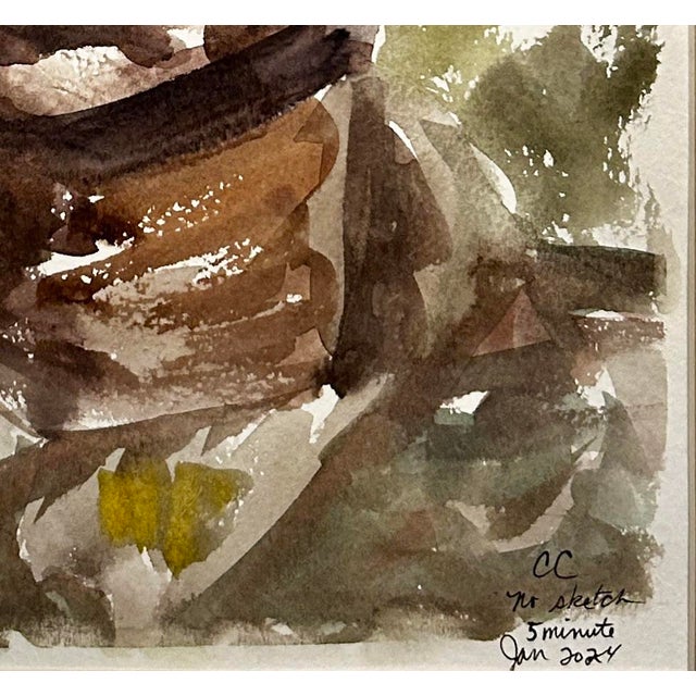 Original Watercolor Painting “Army Chaplain in South Sudan” For Sale - Image 4 of 5