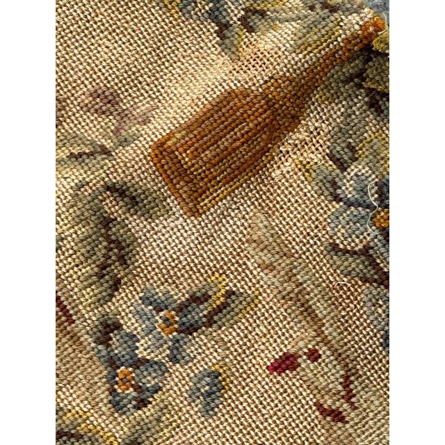 French Needlepoint Tapestry Chair Cover, 1890s For Sale - Image 10 of 18