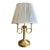 Vintage Horn Design Plated Brass Plug in Table Bouillotte Lamp For Sale