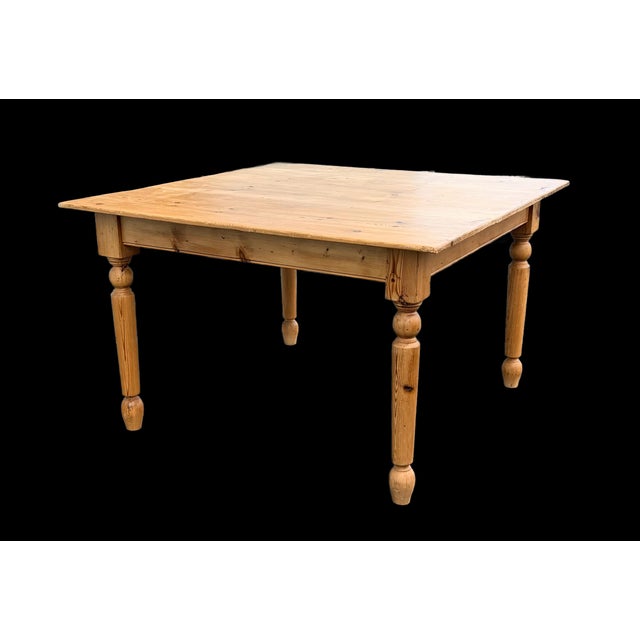 A wonderful vintage rustic pine farmhouse dining table with great patina and charm that only age can produce. Perfect for...
