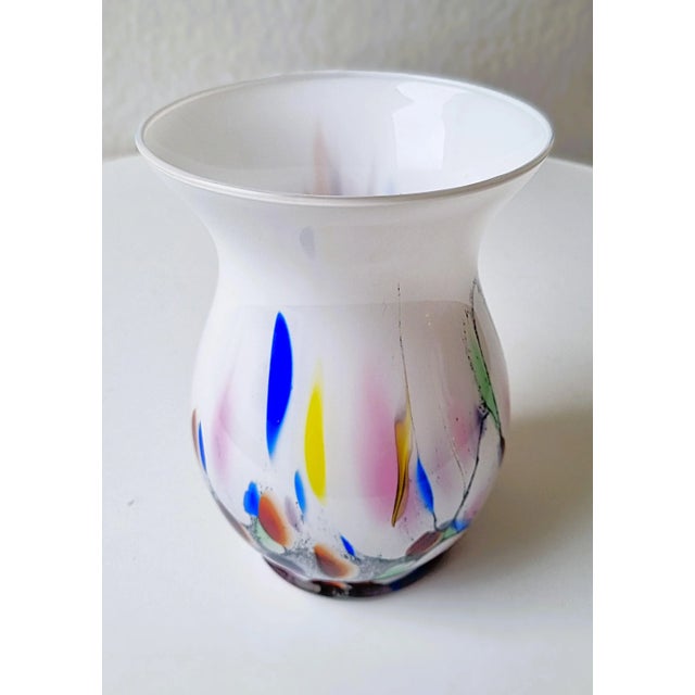 Vintage Vase in Opal Glass by Hans Jürgen Richartz, 1980s For Sale - Image 3 of 7