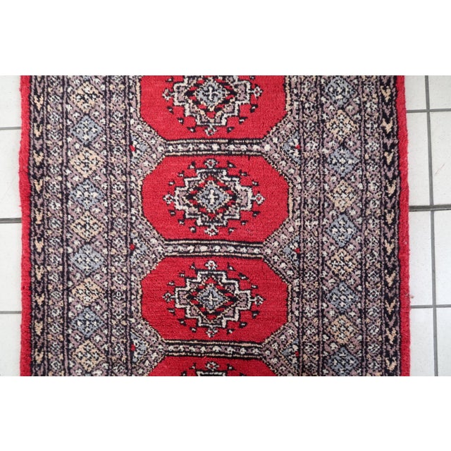 1950s, Mid-Century Vintage Uzbek Bukhara Style Wool Runner 2.8' X 7.9' For Sale - Image 10 of 12
