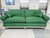 Early 21st Century Custom Carved Oak & Green Linen Sofa by Steven Gambrel For Sale - Image 5 of 18
