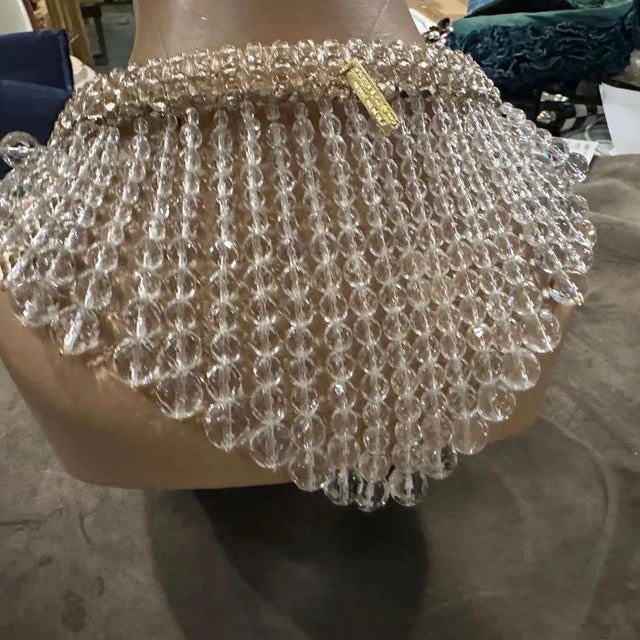 Transparent Iconic 21st Century Beaded Crystals Multistrand Necklace by Coppola E Toppo For Sale - Image 8 of 17