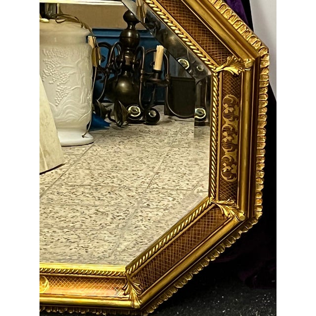 Italian Wooden Frame Mirror, 1970s For Sale - Image 4 of 6