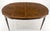 1970s Banded Burl Flame Walnut Oval Three Leaves Dining Conference Table For Sale - Image 5 of 12