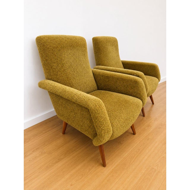 Mid-Century Modern Mid-Century Italian Armchairs, 1950s, Set of 2 For Sale - Image 3 of 11