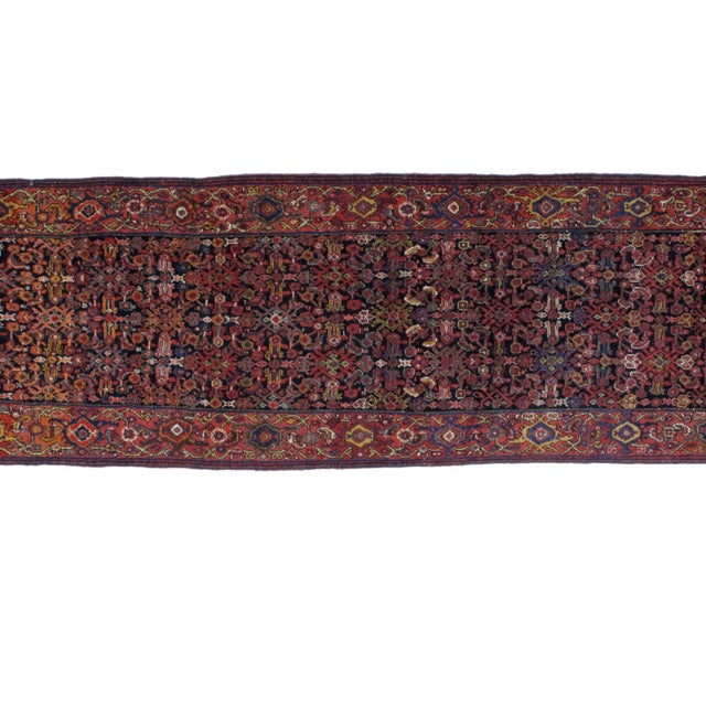 Early 20th Century Antique Bijar Runner Rug - 3′3″ × 15′4″ For Sale - Image 4 of 6