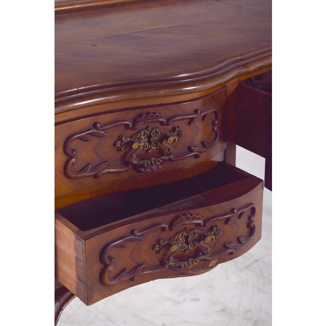 Vintage Dressing Table in Carved Wood, 1920s For Sale - Image 10 of 12