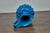 Ceramic Midcentury Modern 1950s French Vallauris Blue Pottery Pitcher with Spiked Design For Sale - Image 7 of 7