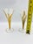 1940s Frosted Glass Wine Flutes With Gold Leaf Motif – Pair For Sale - Image 11 of 12