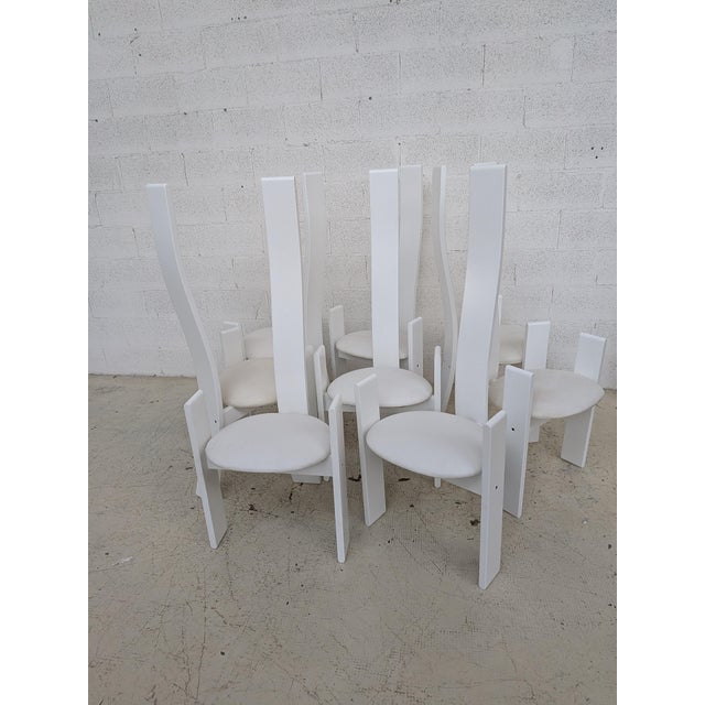 White Golem Chairs by Vico Magistretti for Poggi, 1960s, Set of 8 For Sale - Image 6 of 18