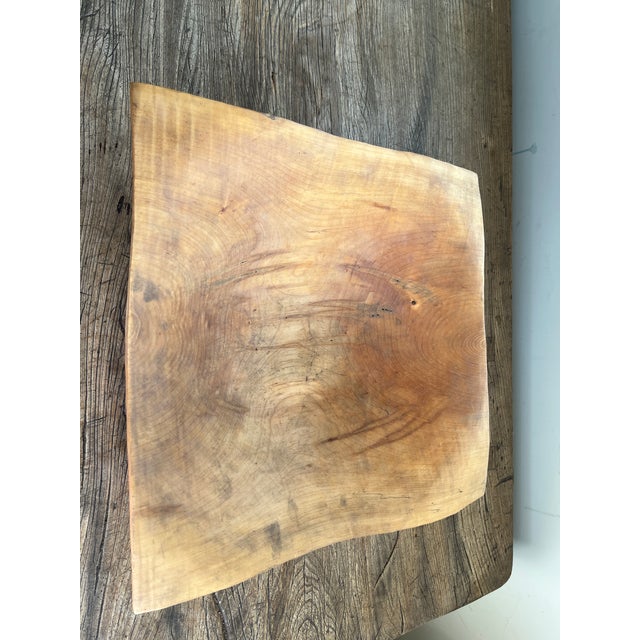 1970s Vintage Early Don Stinson Tamworth Ontario Canada Massive Hand Carved Natural Wood Bowl Sculpture 22" For Sale - Image 5 of 12