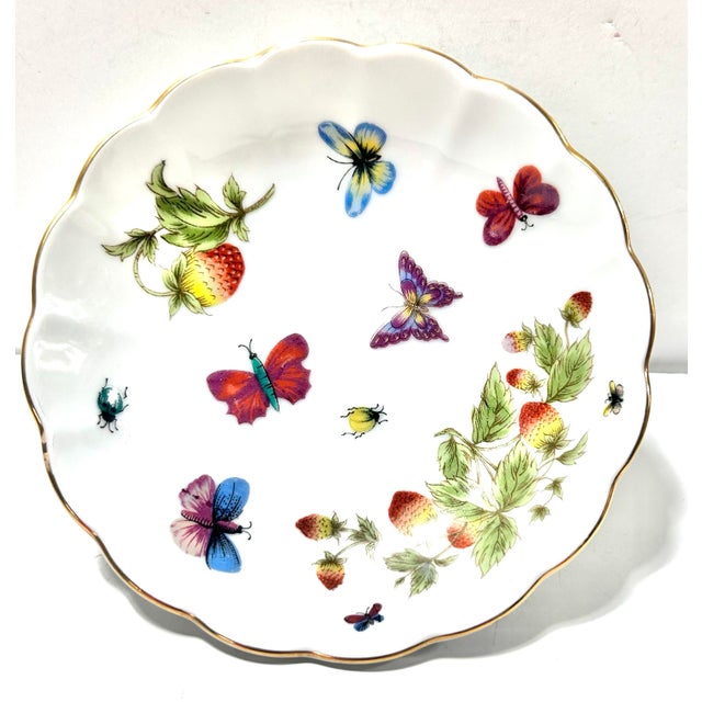 A charming vintage Ardalt Lenwile porcelain dish decorated with colorful butterflies and delicate botanical motifs. The...