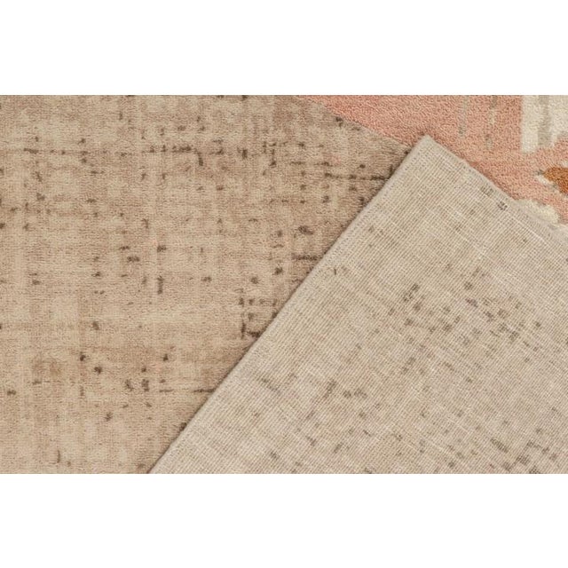 Textile Rug & Kilim’s Mid-Century Modern Style Rug in Polychromatic Patterns on Beige For Sale - Image 7 of 7