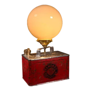 1950s Mid Century Vintage Converted Petrol Can Lamp, Automobilia, Decorative, Accent Light
