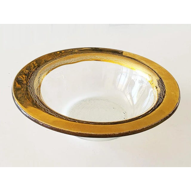 Vintage Annieglass "Roman Antique Gold" Bowl For Sale In Miami - Image 6 of 11