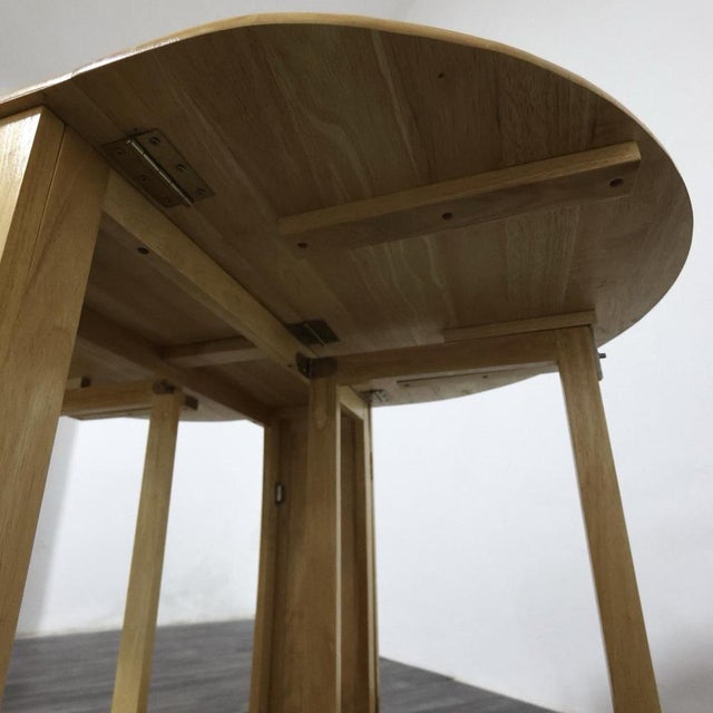 Wood Scandinavian Folding Table and Chairs, 1980s, Set of 2 For Sale - Image 7 of 16