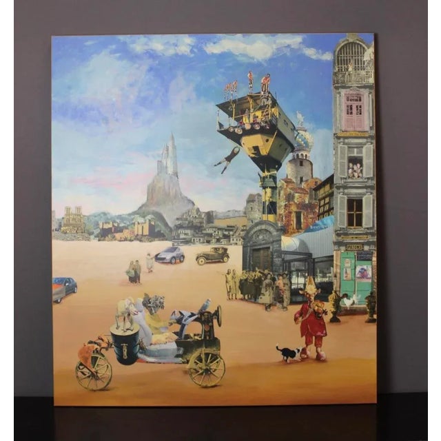 Jacques Deal, Lively City Scene, 1980s, Oil Painting For Sale - Image 9 of 9