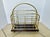 English Victorian Brass Wood Newspaper Magazine Rack For Sale - Image 4 of 18