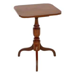 American Mahogany Tripod Side Table For Sale