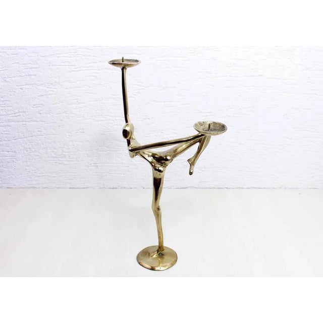 Modern Modern Brass Candleholder, 1970s For Sale - Image 3 of 13
