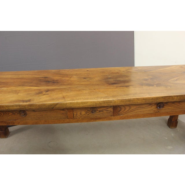 Antique Farmhouse Table in Walnut, 1800s For Sale - Image 3 of 14