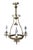 Victorian Antique Victorian Converted 4 Light Hurricane Candlestick Pendant Chandelier 36" For Sale - Image 3 of 16