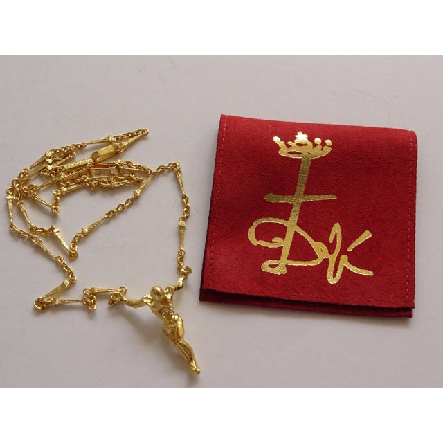 Christ of Saint John of the Cross Pendant in the style of Salvador Dali For Sale - Image 7 of 9